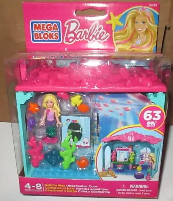 Barbie...2014 Mega Bloks 63 Pcs Build'n Play Underwater Cove...nrfb • $29.99