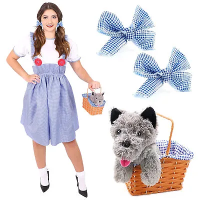 Adults Kansas Girl Costume Ladies Dorothy Book Day Film Character Fancy Dress • £18.99