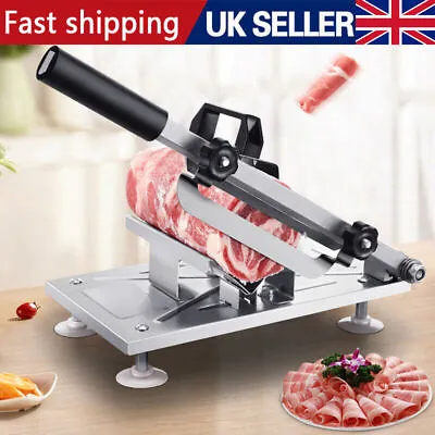 Manual Meat Cutter Frozen Beef Lamb Mutton Roll Food Sheet Slicer Kitchen Tool • £12.59