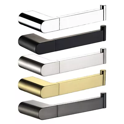 Chrome Black Brushed Nickel Gold Gunmetal Toilet Paper Roll Holder Wall Mounted • $24.23