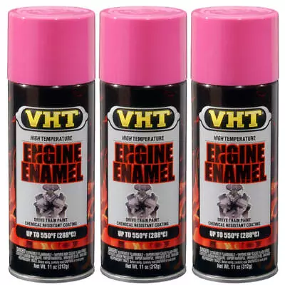VHT High Temp Paint VHTSP756 (3-PACK); Engine Enamel 11oz Aerosol Hot Pink 550�F • $38.92