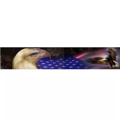 American Flag Graphic Windshield Banner Top Decal Sticker For Car Truck SUV Viny • $13.40