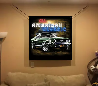 Ford Mustang American Classic- HUGE Vinyl POSTER 36X36! All Weather Vinyl • $34.99