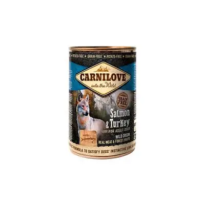 Carnilove Salmon & Turkey Grain Free Wet Dog Food Tins Cans 6 X 400g *NEXT DAY* • £18.99