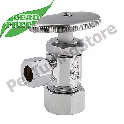 (10) 5/8  OD X 3/8  OD Compression Angle Stop Valve Multi-Turn LEAD-FREE NSF UPC • $49.50