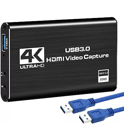 Video Capture Card 4K HDMI Game Capture Card USB3.0 Loop-Out Switch Capture Card • £24.89