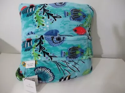 Vera Bradley Fleece Travel Throw Blanket/Pillow 45  X 60   Antilles Treasure • $11