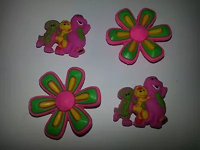 Barney Bj Baby Bop Set Of 4 Shoe Charms Lot For Crafts Back Packs Shoes Bracelet • $9