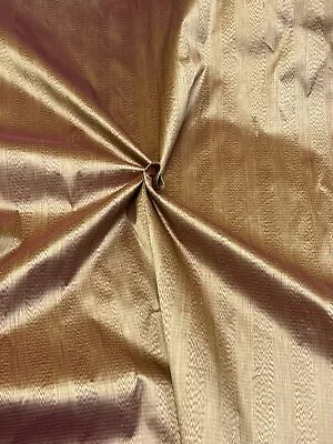 $39.81 • Buy New 1.75 YDS Jim Thompson Thai 100% Silk Iridescent Herringbone Copper Fabric
