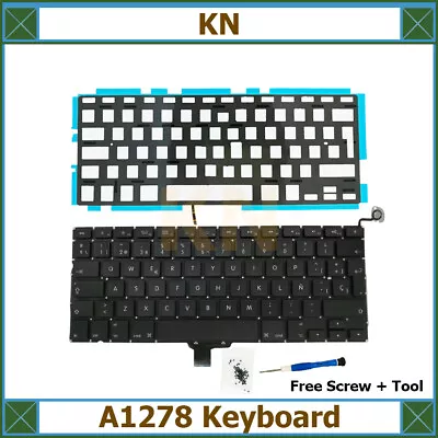 New Spain Keyboard With Backlight Screw For MacBook Pro 13  A1278 2009-2012 Year • $23.05