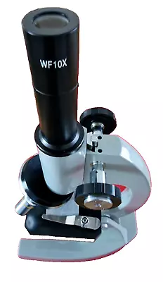 Metal Grey BodyMicroscope 4X 10X 40X With WF 10X Eye Piece - Unbranded Boxed • £19.40