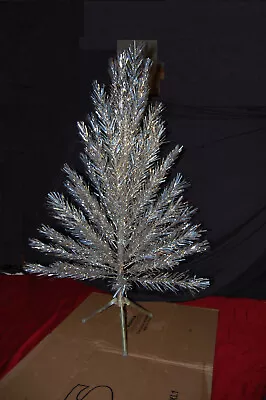 Vintage Evergleam Deluxe Aluminum Christmas Tree 4 Ft 58 Branches Original Box • $425