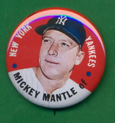 1967 STYLE  Baseball  TEST Disc RP **PIN** Mickey Mantle Yankees • $5.24