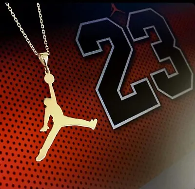 Gold Plated Michael Jordan Jumpman Pendant • $14.99