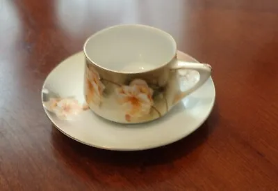 Vintage RS Germany Demitasse Cup & Saucer  Hand Painted • $8