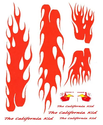 The California Kid Flames 1/18th Scale Waterslide Decals • $12