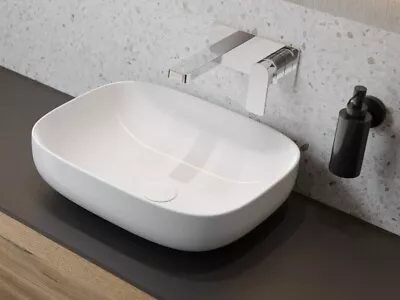 £89.95 • Buy Counter Top Basin Sink 490mm  X 395mm White Ceramic 49cm Oval Sit On Bathroom UP