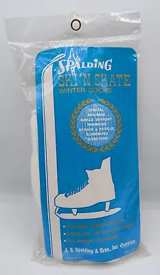 Vintage New! Spalding Ski-n-skate Sock 78% Turbo Hi Bulk Orlon Size 6-9 • $29.49
