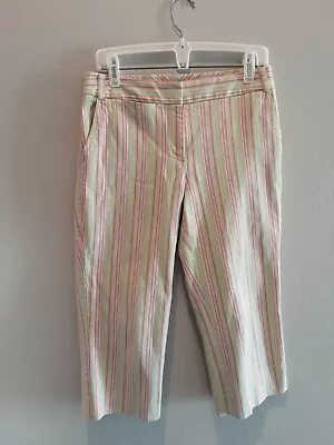 Sigrid Olsen▪︎wide Leg▪︎cropped Pants▪︎candy Striped▪︎size 6▪︎summer Perfect! • $12.75