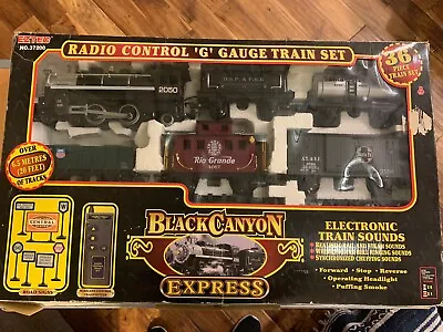 Eztec Black Canyon Express Radio Control G Gauge Train Set 36 Pieces No 37200 • $88