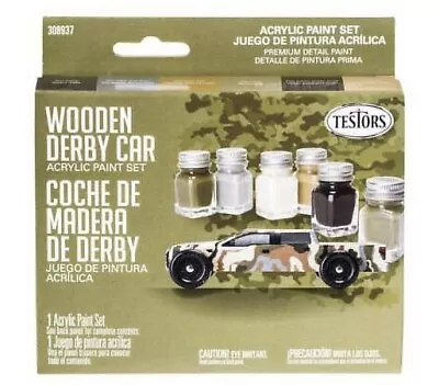 TESTORS Rust-Oleum Wooden Derby Car Model Paint Set Acrylic • $9.99