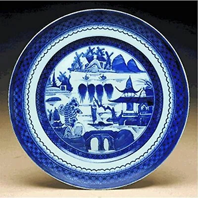 Blue Canton Dinner Plate 10  PS • $66