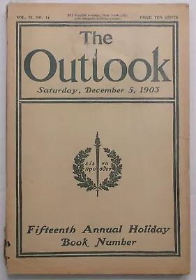 Dec 1903 OUTLOOK Magazine~XMAS ADS~Teddy Roosevelt/Riis~THEODOR MOMMSEN~Scotland • $39.98