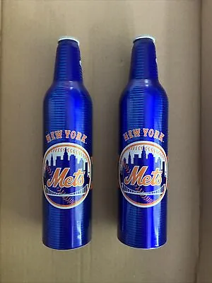 $15 • Buy Bud Light Aluminum Beer Bottle - MLB NEW YORK METS LOT OF 2
