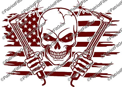 WelderIron Worker12 X9 MillwrightSkullAmerican FlagMechanicVinyl Decal • $15.45