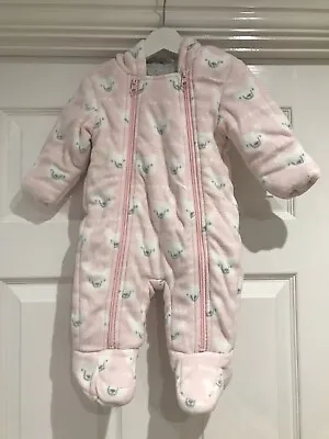 M&S Baby Girl Pink Pram Suit Age 0-3 Months • £2.99