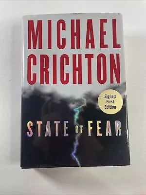 Michael Crichton  STATE OF FEAR SIGNED 1ST/DJ • $39.98