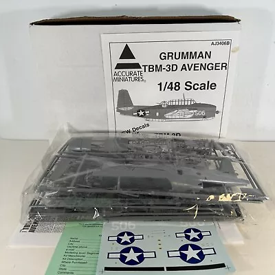 Accurate Miniatures AJ3406B 1/48 Scale Grumman TBM-3D Avenger Plastic Kit NIOB • $39.99