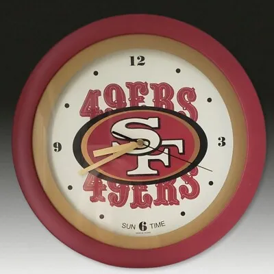 NFL San Francisco 493ers Football Battery Operated 11 1/4  Diameter Wall Clock • $34.99