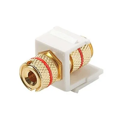 Eagle Banana Binding Post Keystone Single White Insert Red Band 5-Way Gold Audio • $1.99