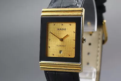 NEW BATTERY Vintage RADO Florence 118.3681.2 Gold Quartz Men Watch From JAPAN • $149.99