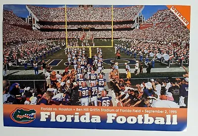 Vtg University Of Florida Gators Poster UF Vs Houston Ben Hill Griffin 1995 • $24.95