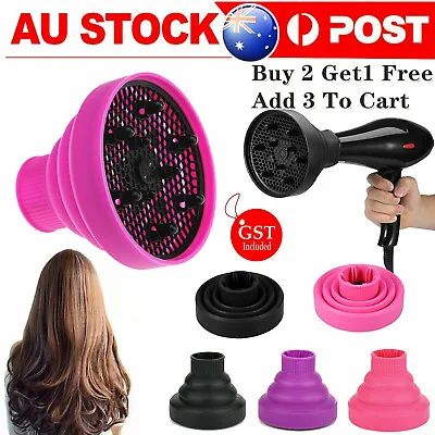 $13.15 • Buy Hair Dryer Diffuser Silicone Universal Travel Professional Salon Foldable AU NEW