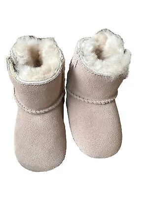 UGG Australia Pink Suede /Baby Boots Size 2/3 Slip On • $12