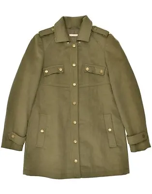 STEFANEL Womens Military Coat EU 38 Medium Khaki Wool BA41 • $38.27