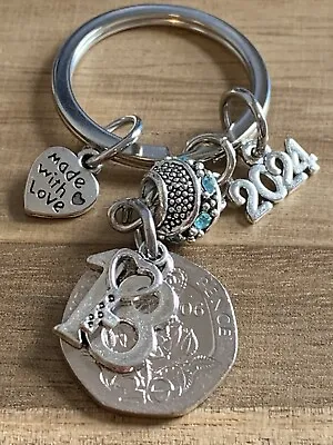 18th Birthday Gift 2006 Coin Keyring For Her In Gift Bag Choose Keyring • £7.99