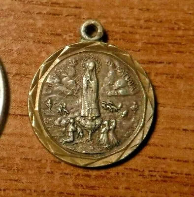 Vintage Catholic Our Lady Of Fatima Medal Scapular Substitute Medal #16b • $22.65