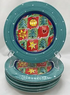 6 Villeroy & Boch Design Collection CHRISTMAS Salad Plates 8 1/4  • $15.33
