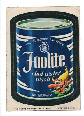 1974 Wacky Packages Series 9     FOOLITE    Tan Back • $4.50