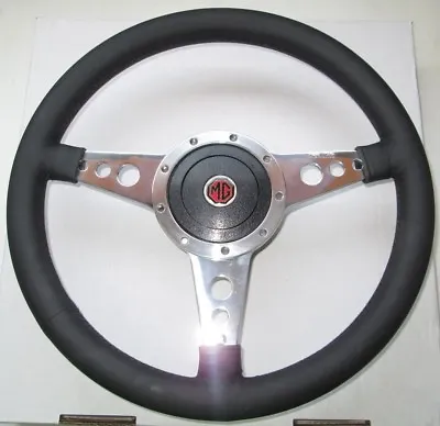 New 13  Leather Steering Wheel & Adaptor For MG Midget 1970-77  Moto-Lita • $479.95