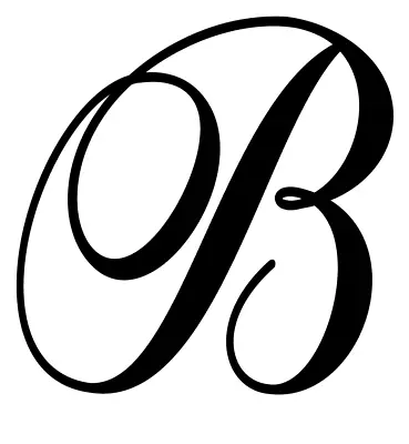 B Monogram Script Initial Letter Vinyl Decal Sticker For Home Cup Car Wall A1188 • $2.25