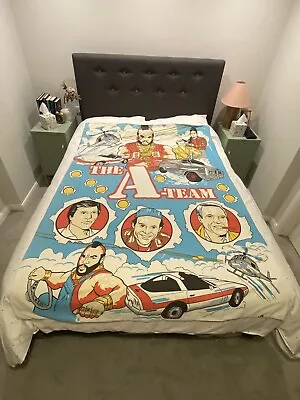 Vintage A Team Single Duvet Cover / Fabric / Material 80s Hayjax Manufacturing • £34.20