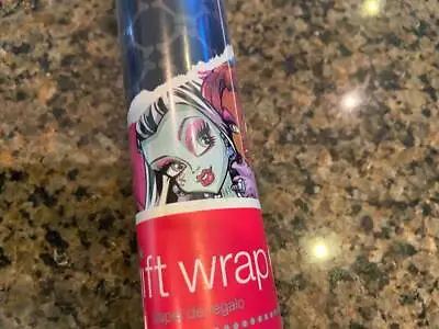 Monster High Wrapping Paper New Gift Wrap Roll 20 Sq Ft FREE SHIPPING • $24.99