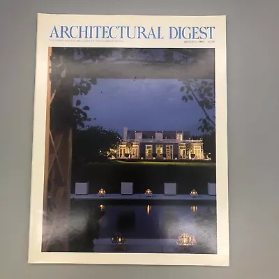 Architectural Digest August 1991 Vintage Magazine Interiors Design • $13.04