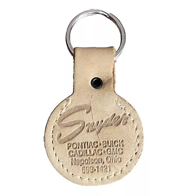 Vintage Snyder Pontiac Buick Cadillac Advertising Key Ring Fob Napoleon Ohio • $18.99