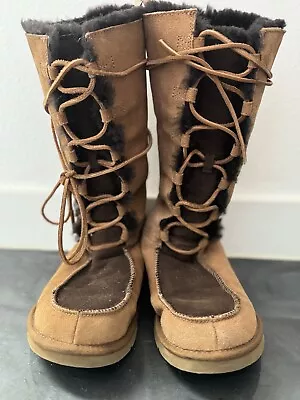 Deluxe Lace Up Ugg Boots Size 9 - Rare • $70